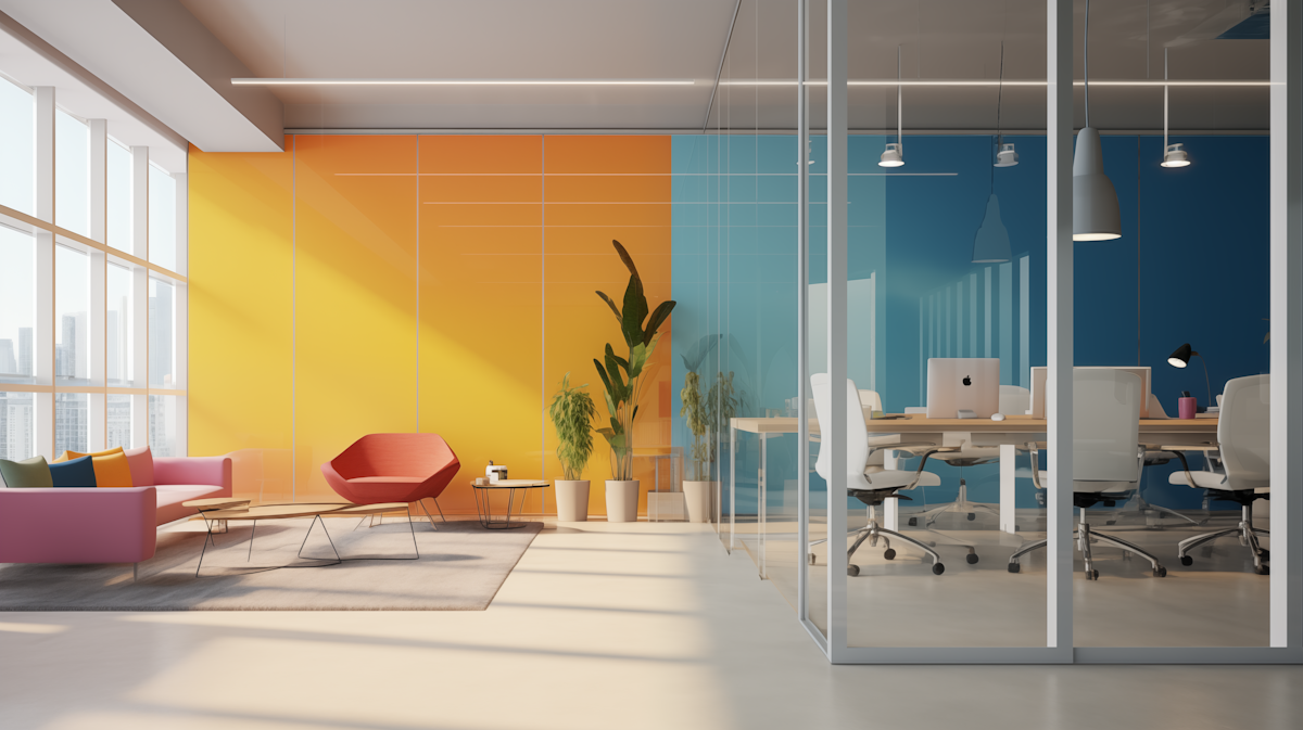 Modern colourful office space